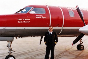 The author and "Spirit of Moncton", circa 1994