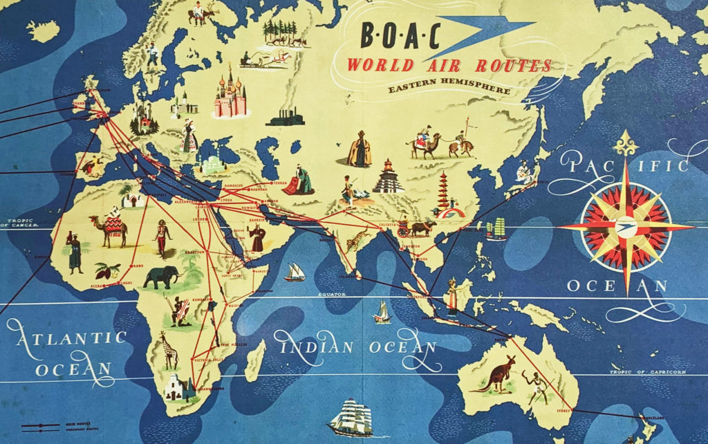 Route Map BOAC 1949